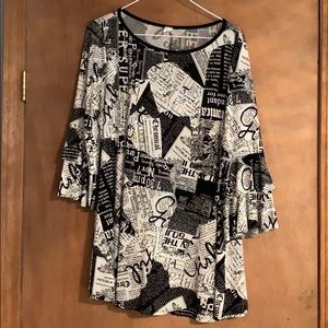 ZadieB’s Newsprint Belle Top